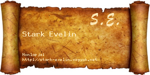 Stark Evelin névjegykártya